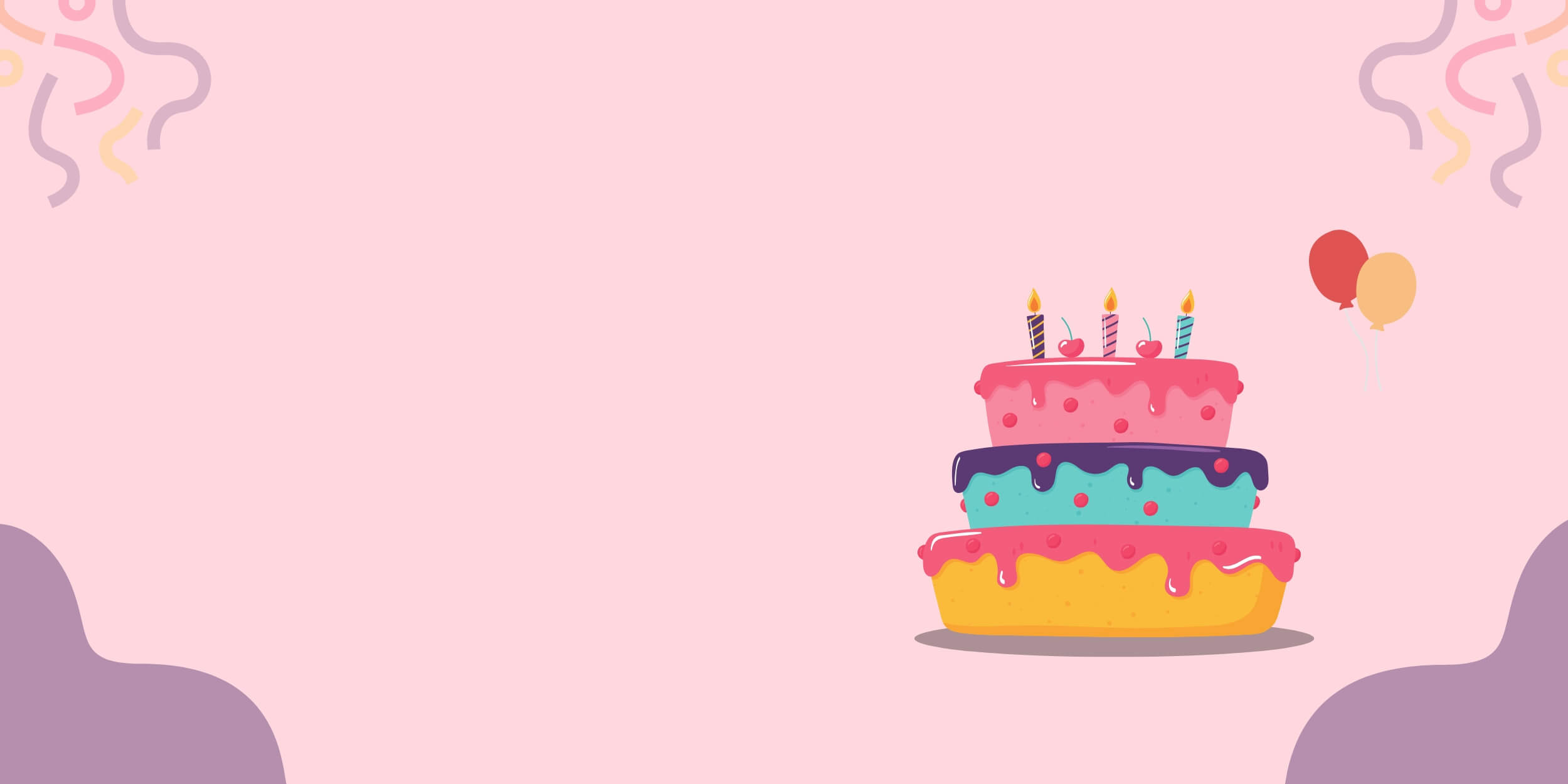 Illustration einer mehrstöckigen Geburtstagstorte für CakeOps